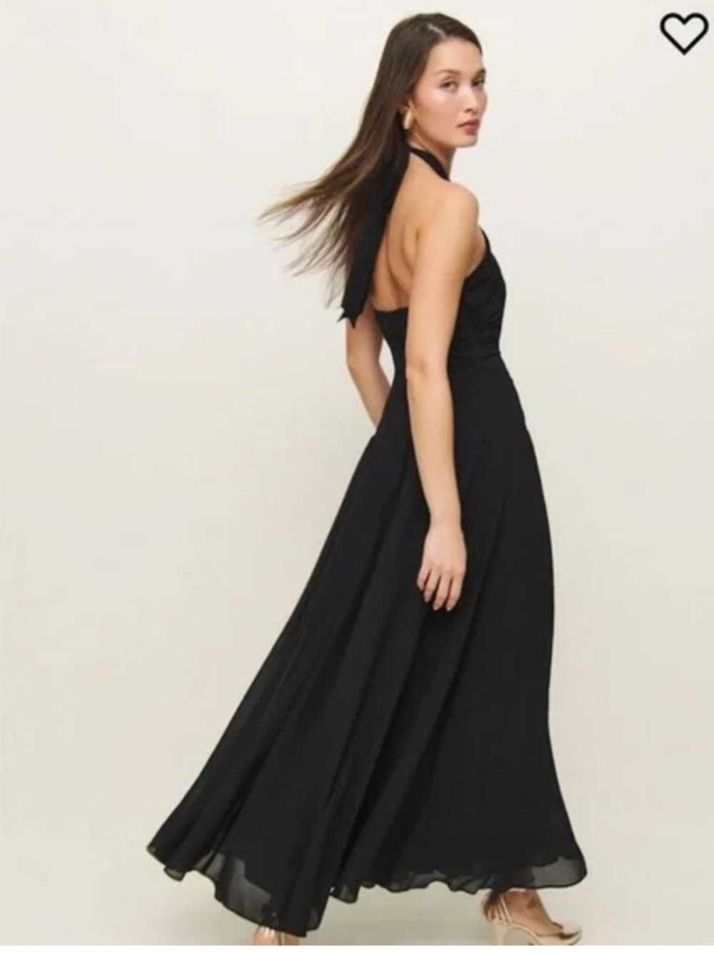 Reformation Cari Dress- Black - Picture 3 of 3